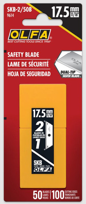 OLFA SKB-2/50B Dual-Edge Safety Blades, 50pk
