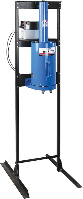 25-TON AIR/HYDRAULIC HEAVY DUTY OIL FILTER CRUSHER, FOR FILTERS UP TO 12-1/2" LONG & 6" DIAM. 25-TON AIR/HYDRAULIC HEAVY DUTY OIL FILTER CRUSHER, FOR FILTERS UP TO 12-1/2" LONG & 6" DIAM.