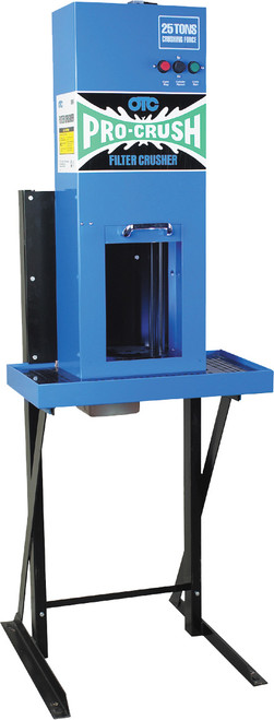 25-TON ELEC./HYDR. AUTOMTIVE & HD OIL FILTER CRUSHER, 2 HP, 230V, FOR FILTERS UP TO 15-1/4" L & 6" DIAM.