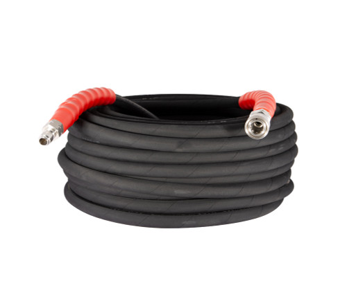 HOSE 100FT 3/8" D/B BLK SS QC