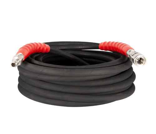 HOSE 50FT 3/8" D/B BLK SS QC