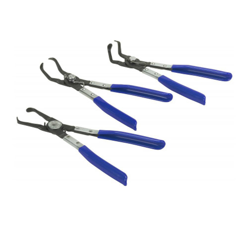 3 PC PUSH PIN/BODY CLIP PLIERS SET, 12"