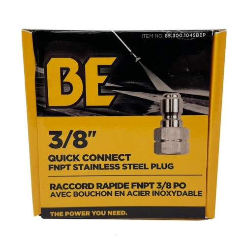 PLUG, 3/8"QD FNPT SS PKG