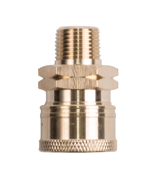 COUPLER, 3/8" QC MNPT BRASS