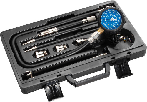 PG376 - DELUXE COMPRESSION TESTER KIT FOR GAS ENGINES WITH STANDARD & SPECIALTY ADAPTERS