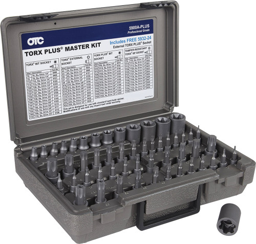 PG161 - 53-PC 1/4", 3/8", 1/2" DRIVE MASTER TORX BIT SOCKET SET PLUS SPECIAL 1/2" DRIVE 24MM EXTERNAL TORX PLUS SOCKET