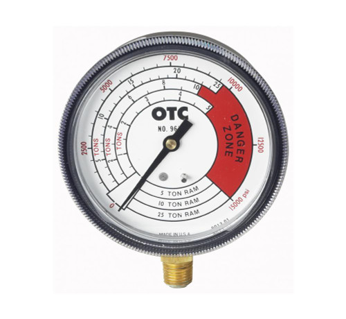 PRESSURE GAUGE,4-SCALES,0-25 TON