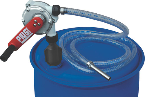 PG391 - ENSEMBLE DE POMPE MANUELLE ROTATIVE À ÉPURATION COMPRIMÉE, TUYAU DE DISTRIBUTION DE 3 M, TUYAU D'ASPIRATION, DÉBIT DE 15 L/MIN, BEC DE 19 mm