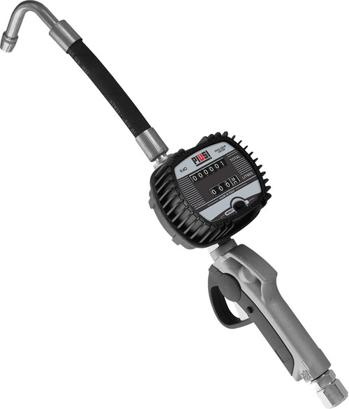 PG258  -  K40 MECHANICAL OIL METER WITH FLEX SPOUT, LITER, 1000 PSI, 0.26-8 GPM, 1/2" NPT