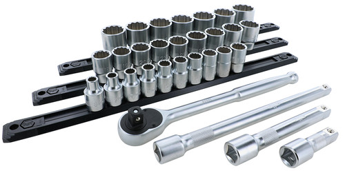 30 Piece 1/2" Drive Socket Set - Metric