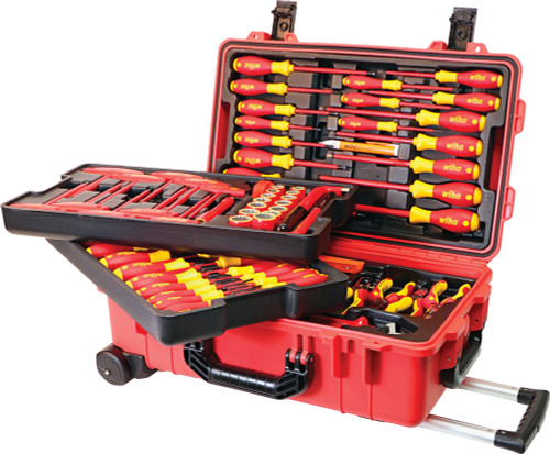 PG121 - ENSEMBLE D’OUTILS ISOLÉ DE 80 PIÈCES DANS UN BOÎTIER À OUTILS ROULANT