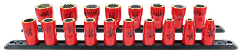 18 PC INSUL SOCKETS 3/8 DRIVE