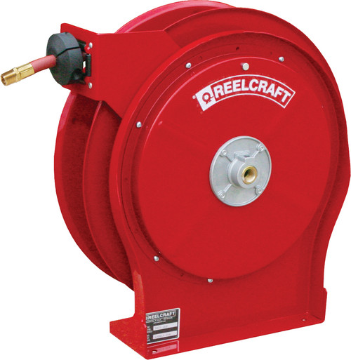 PG94 - MOULINET DE BOYAU D’AIR ET D’EAU HAUTE PRESSION À RESSORT RÉTRACTABLE, 50 PI X 1/2 », 300 PSI, 1/2 » M X 3/8"F NPT