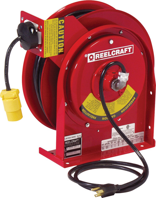 PG266 - 45 FT. POWER CORD REEL, SINGLE RECEPTACLE, 12/3 SJEOOW, 125V, 15A