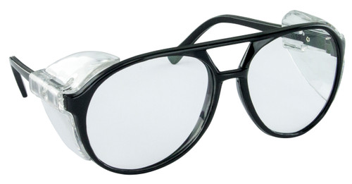 Classic Safety Glasses - Black Frame - Clear Lens - Polybag