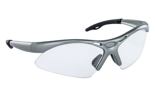 Diamondbacks Safety Glasses - Silver Frame - Clear Lens - Polybag