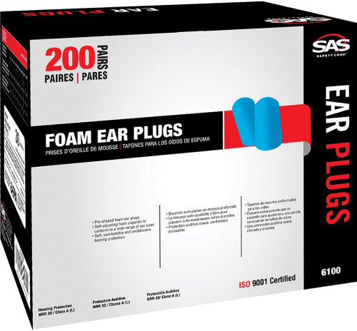 PG296 - FOAM EAR PLUGS, BOX OF 200 PAIRS