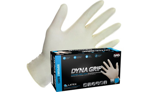 Dyna Grip Powder-Free Exam Grade Latex Gloves - Lrg