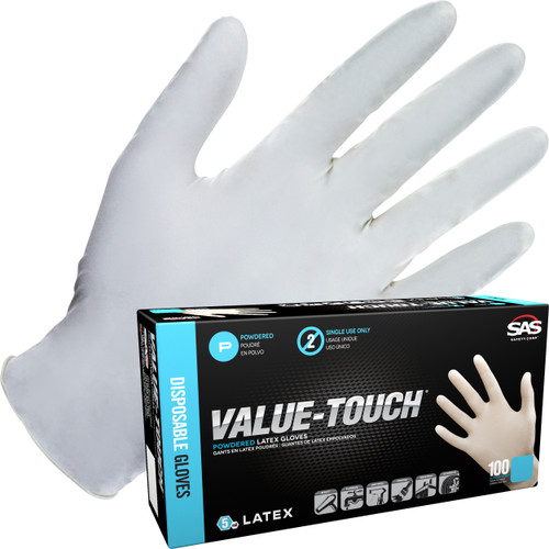 Value-Touch Powdered Latex Gloves - Med
