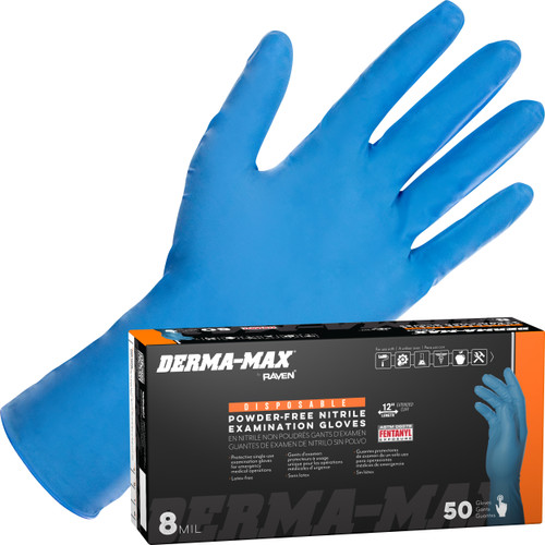 Derma-Max Powder-Free Exam Grade  Nitrile Gloves - 2XLrg