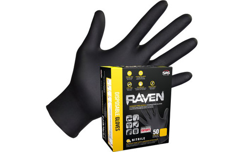 Gants en nitrile de qualité d’examen sans poudre Raven - Lrg (50 gants par boîte en poids) Gants en nitrile de qualité d’examen sans poudre Raven - Lrg (50 gants par boîte en poids)
