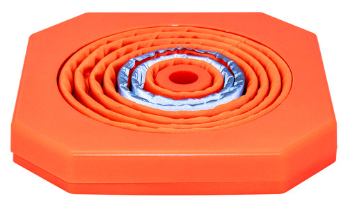 Collapsible Traffic Cone Solid Orange with Reflective Material - 18"