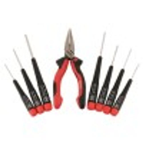 8 Piece Precision Slotted and Phillips Screwdrivers and Pliers Set