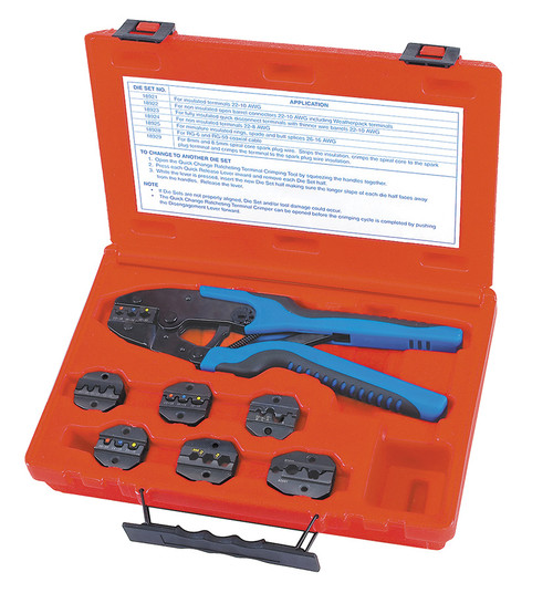 PG181 - QUICK CHANGE RATCHETING TERMINAL CRIMPING KIT