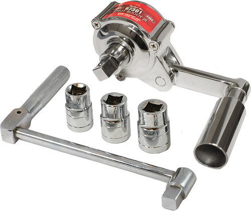 18:1 NUT BUDDY JUNIOR FOR CARS & LIGHT TRUCKS, OUTPUT TORQUE: 885 FT-LB, INCL. (3) SOCKETS: 17MM, 19MM, 21MM