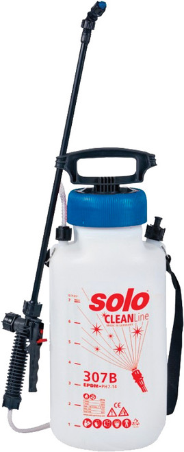PG281 - 2GAL CLEANLINE SPRAYER, EPDM SEALS (ALKALINE PH-SCALE 7-14), 45 PSI, 20" SPRAY WAND, FLAT SPRAY NOZZLE, SHOULDER STRAP