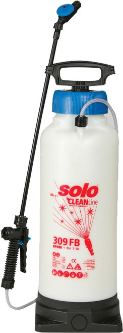 PG285 - PULVÉRISATEUR CLEANLINE DE 2,5 GALLONS AVEC FONCTION DE MOUSSAGE, JOINTS EPDM (ÉCHELLE PH ALCALINE 7-14), 45 PSI, VAPORISATEUR DE 20", BUSE DE PULVÉRISATION PLATE, SANGLE D’ÉPAULE
