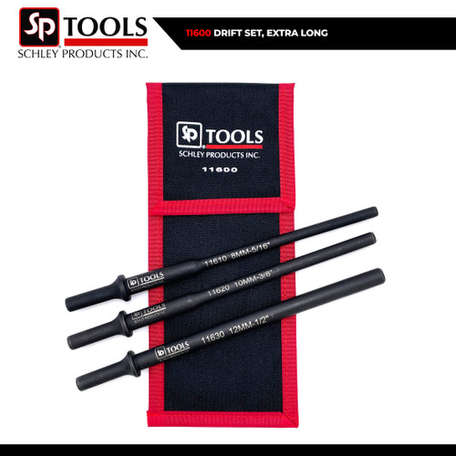 Extra Long Air Hammer Drift Kit, 3 Piece in Kit Bag