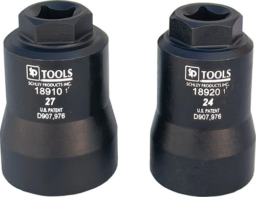 3/8" DRIVE 6 PT., 24MM/27MM DOUILLES DE CAPTEUR, FONCTIONNE AVEC DES MOTEURS À ESSENCE OU DIESEL DOMESTIQUES ET D’IM"RTATION