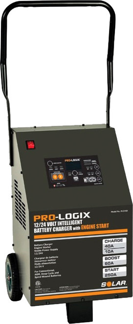 PG402 - PRO-LOGIX 60/40/10/250A 12/24V CHARGER INTELLIGENT À ROUES AVEC DÉMARRAGE MOTEUR
