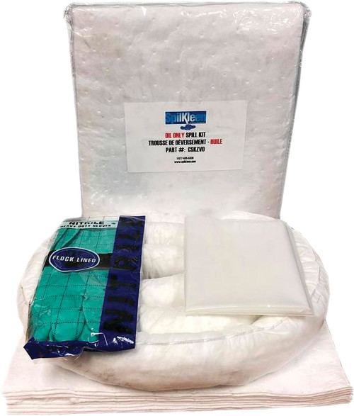 PG287 - KIT ÉCONOMIE DE DÉVERSEMENT DE PÉTROLE SEULEMENT DANS SAC ZIPPÉ, CAPACITÉ DE 5 GALLONS