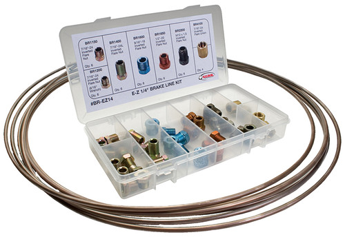PG326 - KIT DE REMPLACEMENT DE CONDUITE DE FREIN DE 1/4", INCLUT DES RACCORDS MÉTRIQUES ET STANDARDS