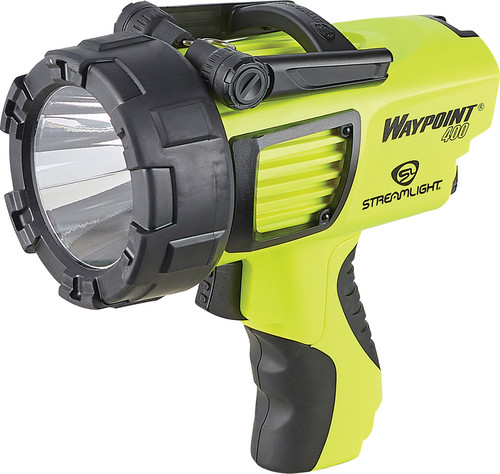 PG34 - WAYPOINT® 400 PROJECTEUR DE POIGNÉE PISTOLET RECHARGEABLE À LONGUE PORTÉE (JAUNE), 1400 LUMENS, SUPPORT/FIXATION, CHARGEUR 120 V CA