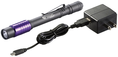 PG37 - Lampe stylo UV rechargeable USB STYLUS PRO®, adaptateur secteur 120 V, câble USB, étui