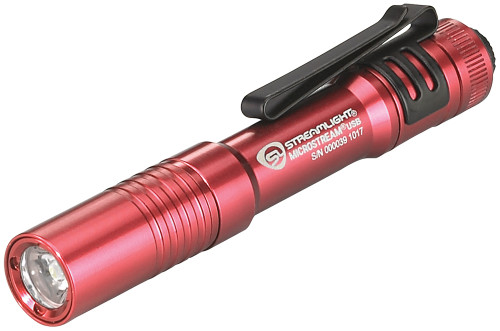 PG36 - MICROSTREAM USB WITH 5" USB CORD AND LANYARD - RED
