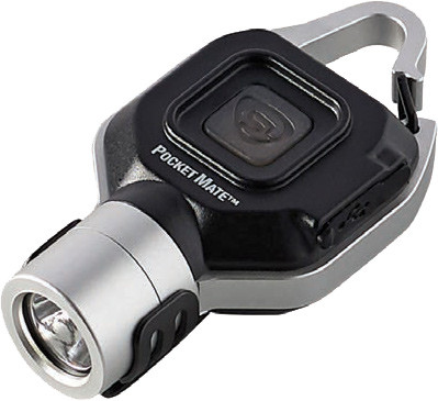 PG418 - POCKETMATE™ LAMPE USB COMPACTE MAINS LIBRES AVEC PORTE-CLÉS ET CLIP, 325 LUMENS, COMPREND UN CÂBLE USB – ARGENT