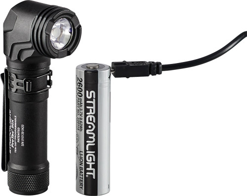 PG38 - PROTAC® Lampe de poche tactique multicarburant à angle droit rechargeable par USB, 90 x 1 000 lumens