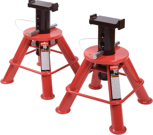 PG237 - 10 TON LOW HEIGHT PIN TYPE JACK STANDS (PAIR)