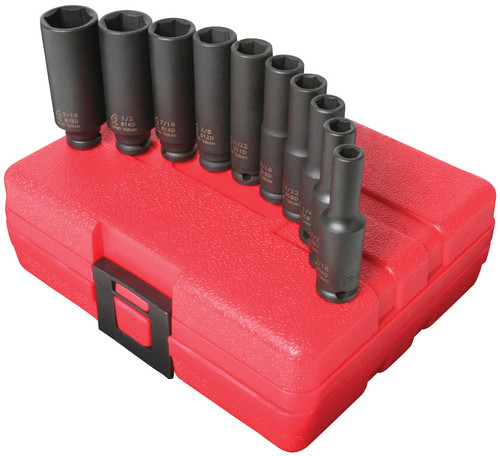 10-PC 1/4" DR. SAE DEEP IMPACT SOCKET SET