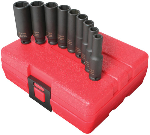 PG150 - 9-PC 1/4" DR. METRIC DEEP IMPACT SOCKET SET