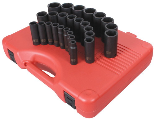 PG141 - 26-PC 1/2" DRIVE DEEP METRIC IMPACT SOCKET SET