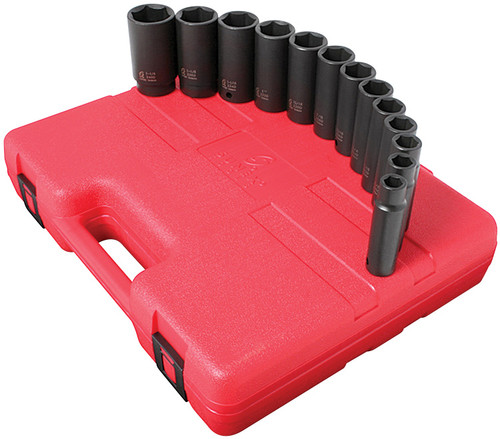 PG134 - 13 PC 1/2" DRIVE SAE DEEP IMPACT SOCKET SET