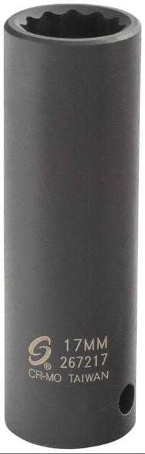 1/2Dr. 17mm 12-Point Deep Impact Socket