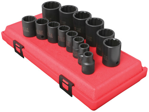 PG134 - 14-PC 1/2" DR. SAE 12-POINT IMPACT SOCKET SET