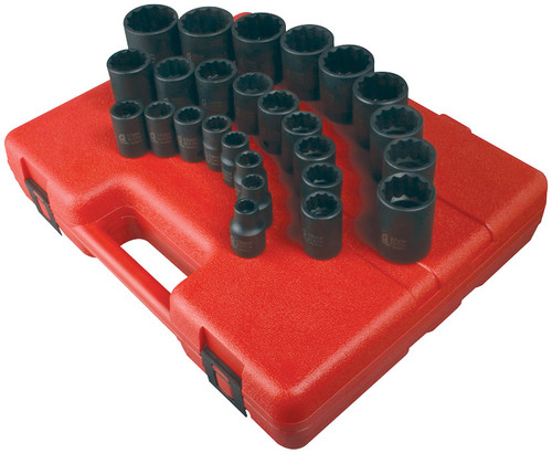 PG148 - 26 pièces 1/2" DR 12 PT. JEU MÉTRIQUE (10-36 MM)
