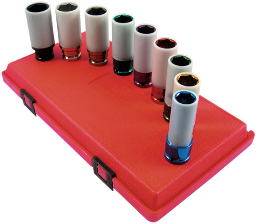PG338 - 9-PC 1/2" DR. EXTRA THIN WALL WHEEL PROTECTOR IMPACT SOCKET